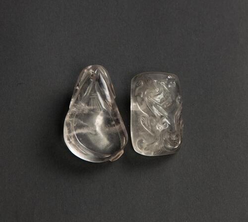 Qing-A two Crystal Carved Toggle