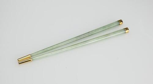 Republic-A Jadeite Chopcsticks Insert 14k Gold Tipcs