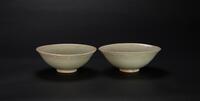 Song-A Pair Of Celadon Glazed Flowers Bowls