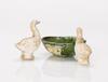 Han-A Pair Two Ceramic Duck And A Green Glazed Cup - 2