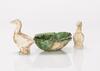 Han-A Pair Two Ceramic Duck And A Green Glazed Cup - 3