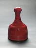 Qing-A Red-Glazed Garlic-Head Bell Vase - 3