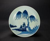 Qing-A Blue And White ‘Figures’ Plate