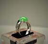 A fine apple green Jadeite diamond ring - 6