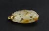 Qing - A Russet White Jade Carved Squirrel And Grapes Pendant - 4