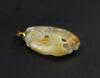 Qing - A Russet White Jade Carved Squirrel And Grapes Pendant - 7
