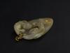 Qing - A White Jade Carved Two Chilung Pendant - 5