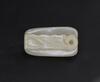 Ming - A White Jade Carved Dragon Chase Pearl Pendant - 2