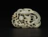 Qing - A White Jade Carved Cicada BeltBuckle - 2