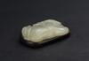 Qing - A White Jade Carved Double Peach(woodstand) - 8