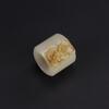 Qing - A Russet White Jade Carved Monkey Archers Ring - 2