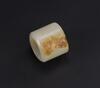 Qing - A Russet White Jade Carved Monkey Archers Ring - 4