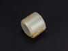 Qing - A Russet White Jade Carved Monkey Archers Ring - 5