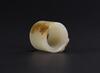 Qing - A Russet White Jade Carved Monkey Archers Ring - 6