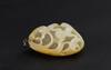 Qing - A Russet White Jade Carved Frog And Lotus