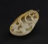 Qing - A Russet White Jade Carved Frog And Lotus - 3