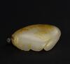 Qing - A Russet White Jade Carved Frog And Lotus - 5