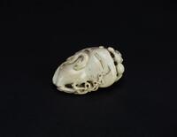 Qing or Earlier - A Chicken Bone Jade Carved Gourd And Chilung
