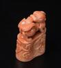 Qing- A Coral Carved Lion Seal - 2