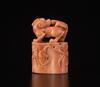 Qing- A Coral Carved Lion Seal - 4