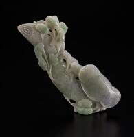 Early 20th Century，A Jadeite Carved‘Ling Zhi’