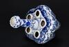 Late Qing-A Blue And White‘Flowe‘r Lotus Mouth Vase（Wood Stand) - 5