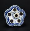 Late Qing-A Blue And White‘Flowe‘r Lotus Mouth Vase（Wood Stand) - 7