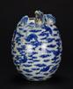 Late Qing-A Blue And White‘Chilung,Fu’ Egg Shape Vase (Wood Stand) - 4