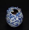 Late Qing-A Blue And White‘Chilung,Fu’ Egg Shape Vase (Wood Stand) - 5