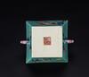 Late Qing -A Turquosie Ground Double Handle Square Cup - 10