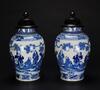 Qing-A Pair Of Blue And White