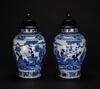 Qing-A Pair Of Blue And White - 2