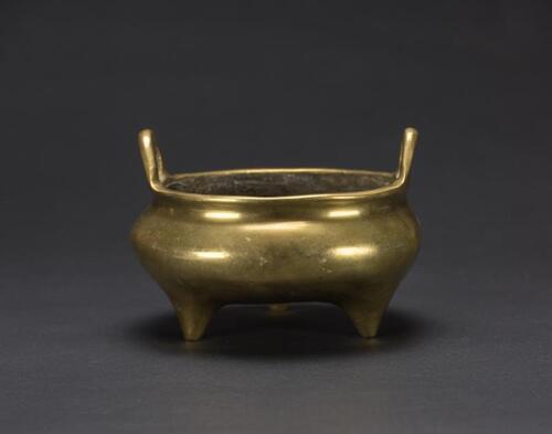 A Gilt Bronze Tripot Censer,