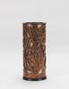 Qing - A Bamboo Carved Figures And Landscrpe Brush Pot - 3