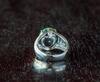 A Fine Intense Green Jadeite Diamond Gentleman Ring - 5