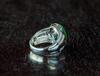 A Fine Intense Green Jadeite Diamond Gentleman Ring - 6