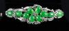 A Set Of Jadeite Braclets And Necklace Mounted With 18K White Gold - 5