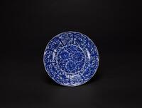 Kangxi- A Blue And White‘Flowers’Plate With Mark”