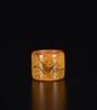 Qing-A Bone Carved‘ Flying Cran’Archars Ring - 3