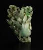 A Jade Carved Flower and Lanzi Statues(wood stand) - 3