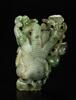 A Jade Carved Flower and Lanzi Statues(wood stand) - 5