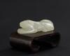 Qing-A White Jade Carved Dog - 4