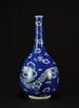 A Blue And White Dragon Straight Neck Vase - 3