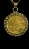 A 1984 Panda 1/4 oz Gold Coin Pendant mounted and with 14k Gold Necklace - 3