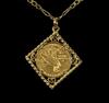 A1928 America 2.5 Dollars Indian Head Gold Coin Pendant with 14k Gold Necklace - 4