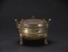 Ming - A Gilt - Bronze Tri - Pod Censer And Cover
