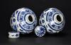 Late Qing-A Pair Of Blue And White ‘Eight Treasure ,Double Dragon Chase Pearl’ Covers Jars - 4