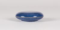 Qing-A Blue Glazed Seal Paste Cover Box and Cover