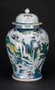 Qing-A Wu Cai Figures Ginger Jar and Cover - 6