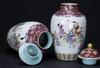 Qing-A Pair Of Carmine Ground And Famille-Rose Vases - 3
